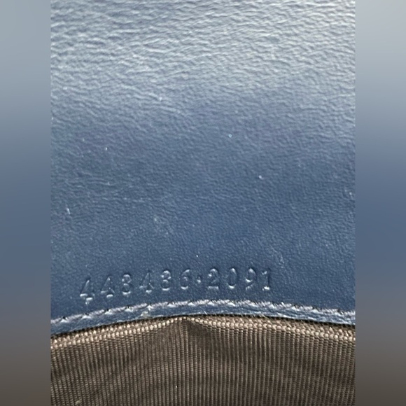 GUCCI Pearl GG Marmont Chevron Quilted Denim Long Wallet (443436.2091) - Picture 12 of 12